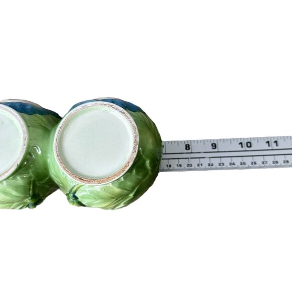 Vintage PY Japan Ceramic Anthropomorphic Condiment Containers Cabbage Rose Bird - Picture 8 of 12